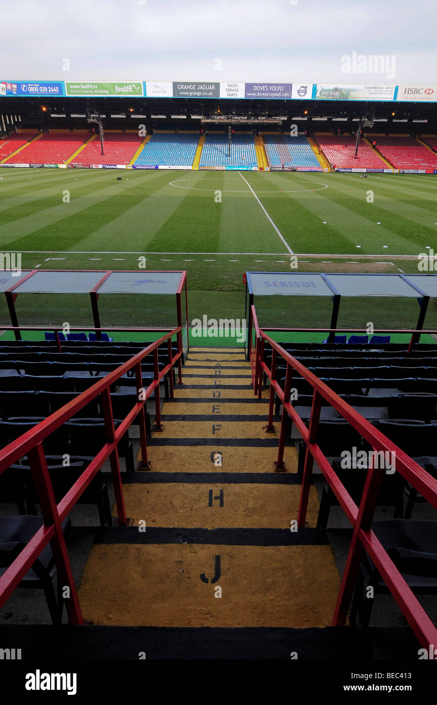 De Selhurst Park la tribune principale Banque D'Images