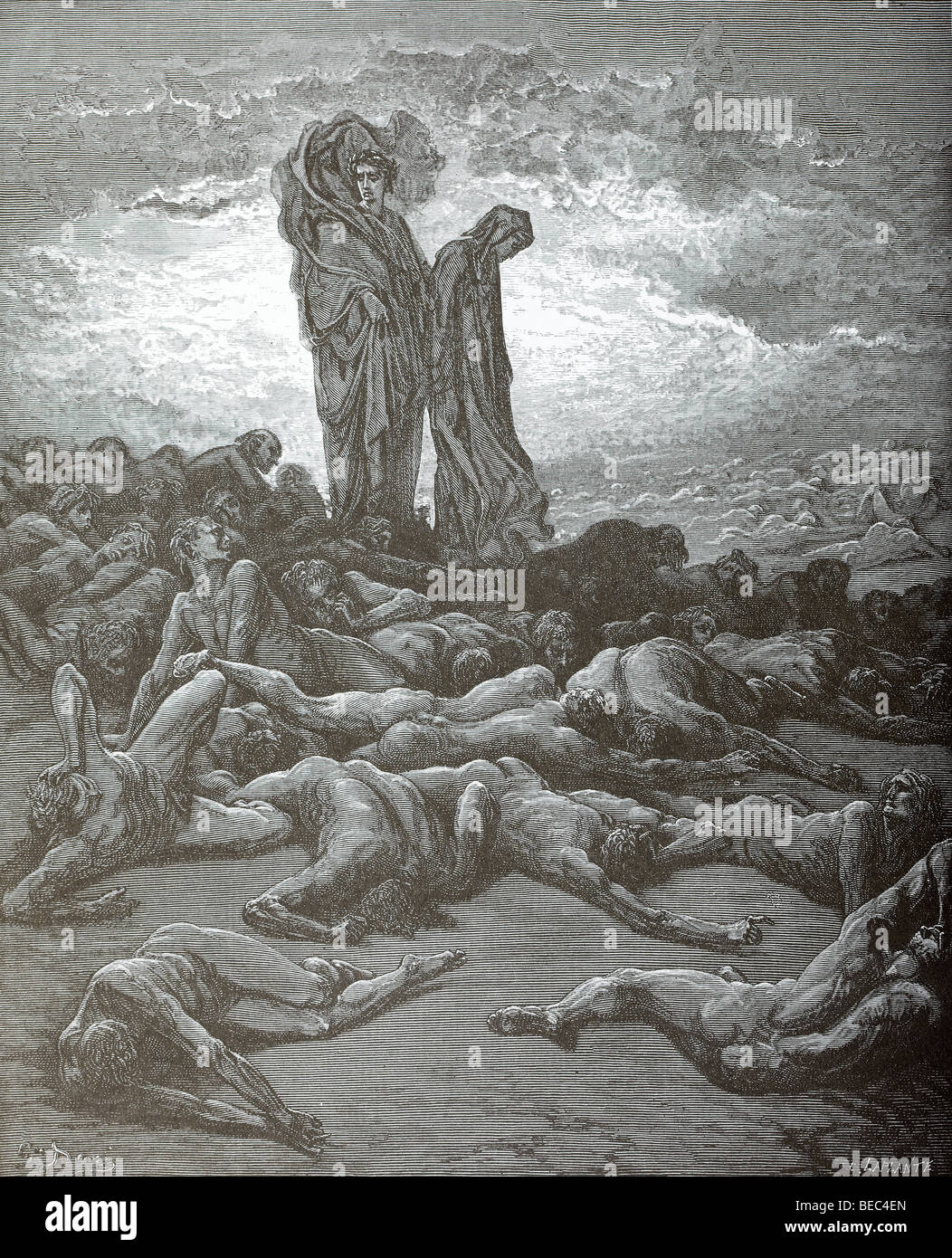 L'illustration de Gustave Dore 'l'Avare' de la Divine Comédie de Dante Banque D'Images