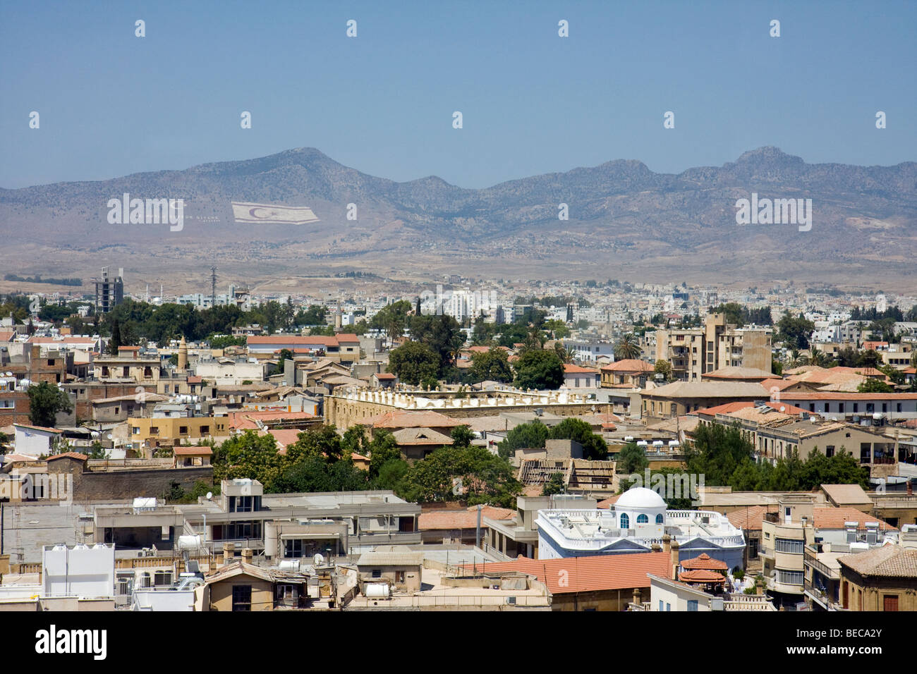 Le nord de Nicosie, Chypre. Depuis l'invasion turque en 1974, la ville est divisée en deux. Une partie du nord de la partie turque. Banque D'Images