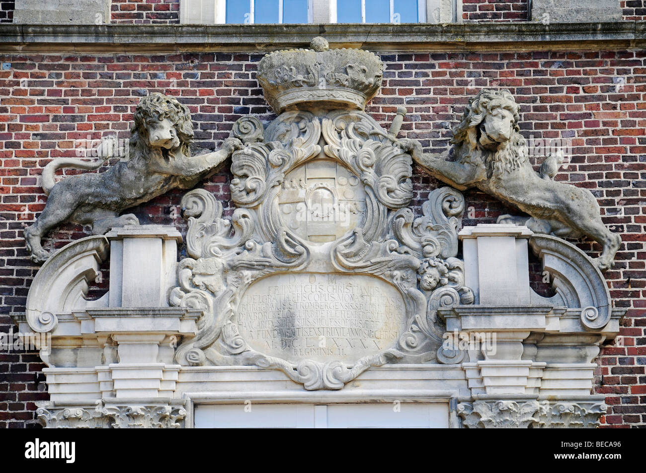 Crest, château baroque, Technical Academy, Ahaus, Münster, Rhénanie du Nord-Westphalie, Allemagne, Europe Banque D'Images