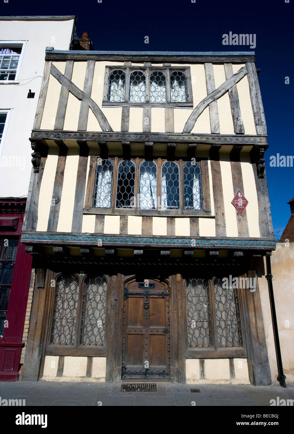 Vieux bâtiment historique de Canterbury, Kent, UK. Banque D'Images