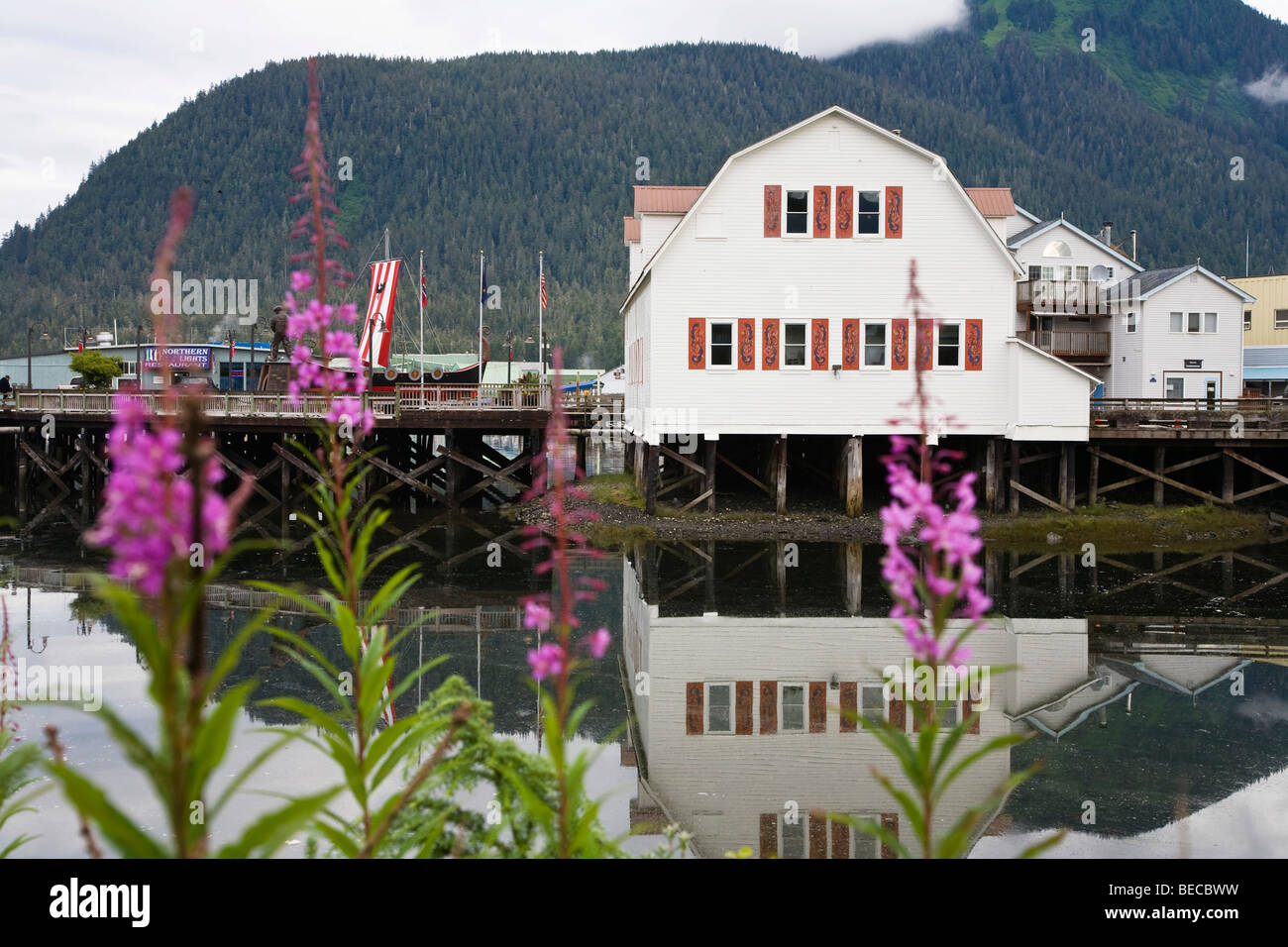 Bojer Wikan Fishermen's Memorial Park, Sons of Norway Hall, Petersburg, Inside Passage, Alaska, USA Banque D'Images