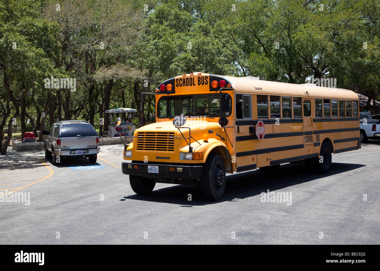 School bus Texas USA Banque D'Images