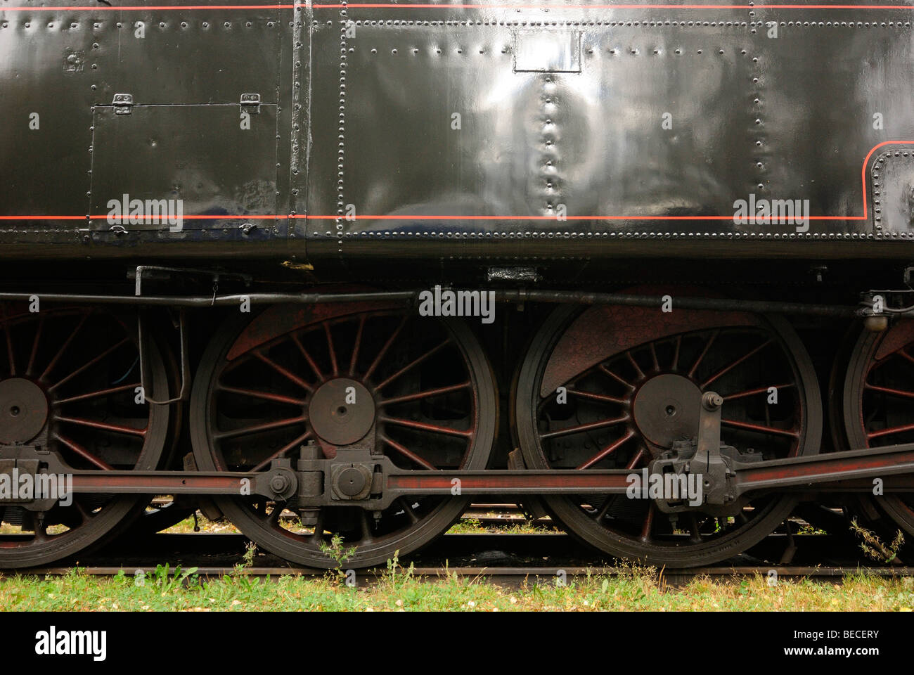 Charbon moteur de la Locomotive à vapeur du réservoir de fer Banque D'Images