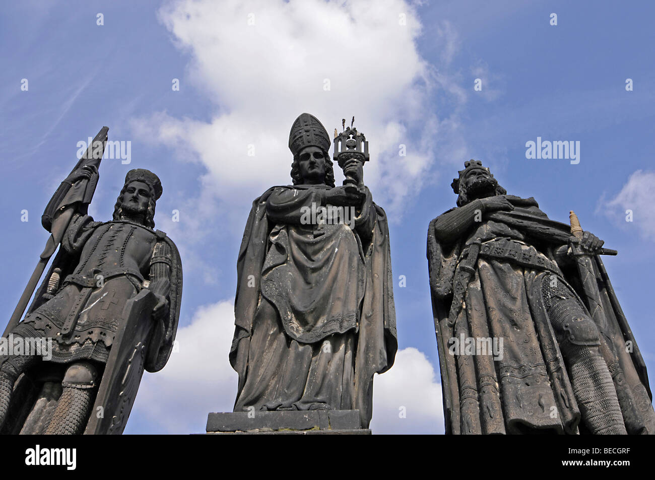 Le Pont Charles, Prague, République Tchèque Banque D'Images