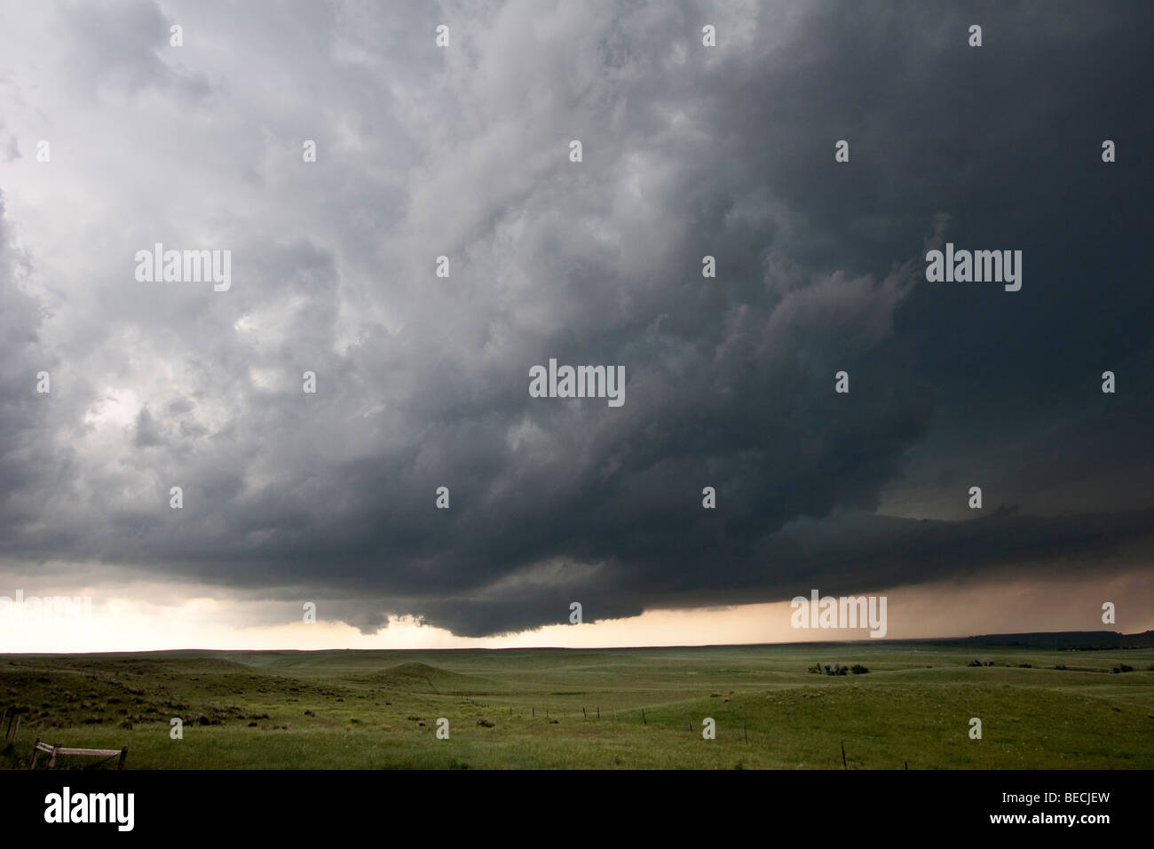 Un mur de nuages dans Gosen County, Wyoming, le 5 juin 2009. Banque D'Images