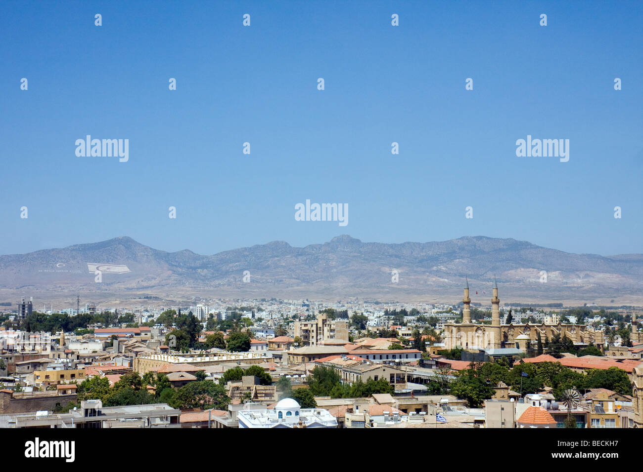 Le nord de Nicosie, Chypre. Depuis l'invasion turque en 1974, la ville est divisée en deux. Une partie du nord de la partie turque. Banque D'Images