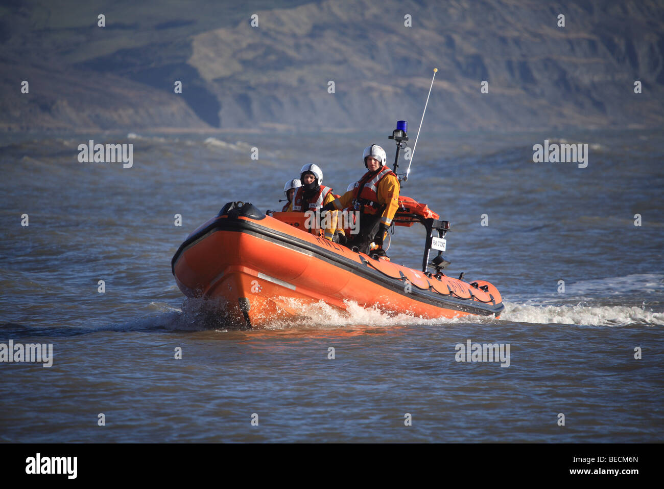 Lyme Regis Lifeboat côtière. Banque D'Images