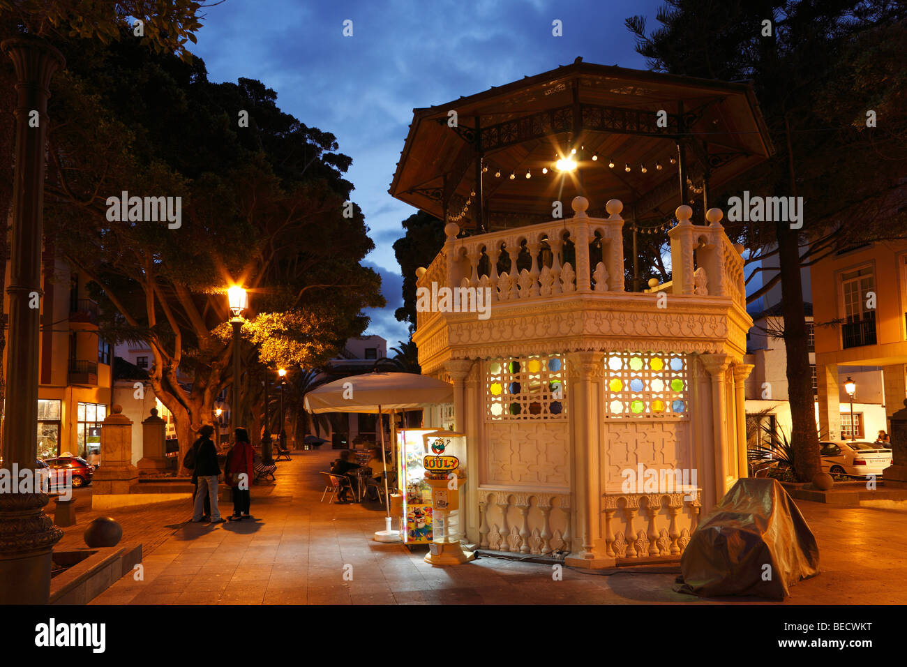 Moorish Kiosk à Plaza Alameda, Santa Cruz de la Palma, La Palma, Canary Islands, Spain Banque D'Images