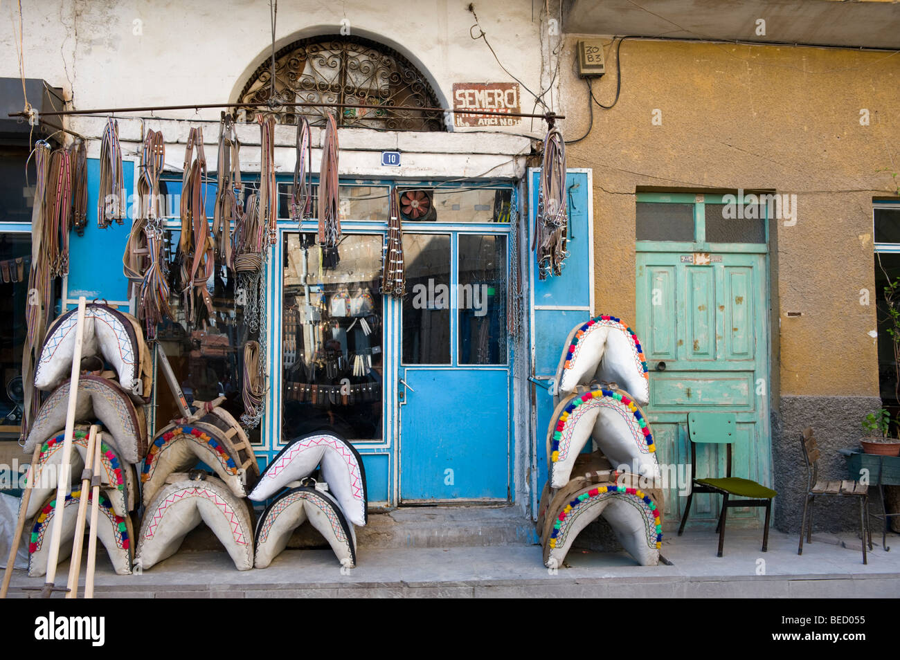 Saddle maker dans Beypazari Ankara Banque D'Images