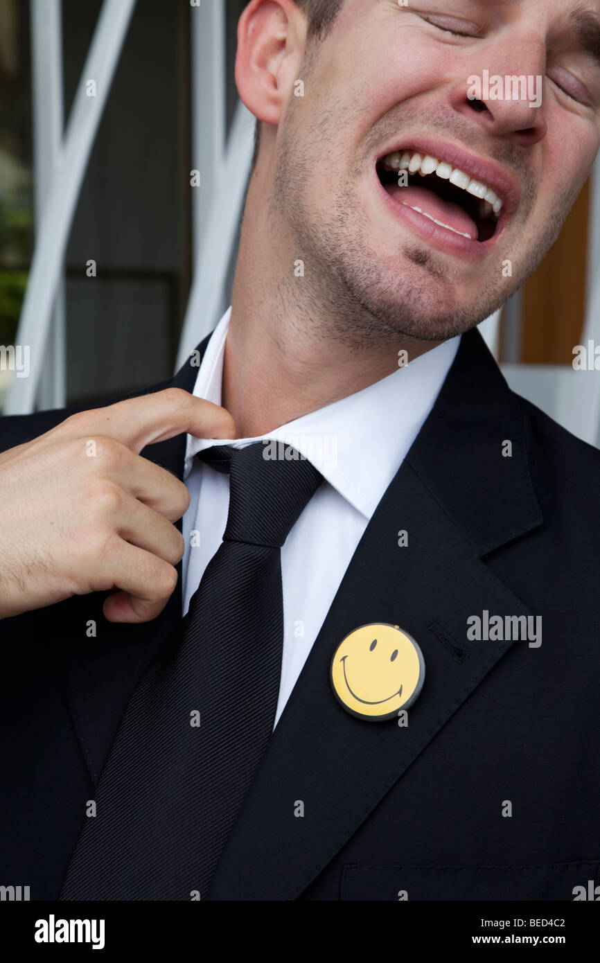Businessman à l'aise dans son costume. Banque D'Images