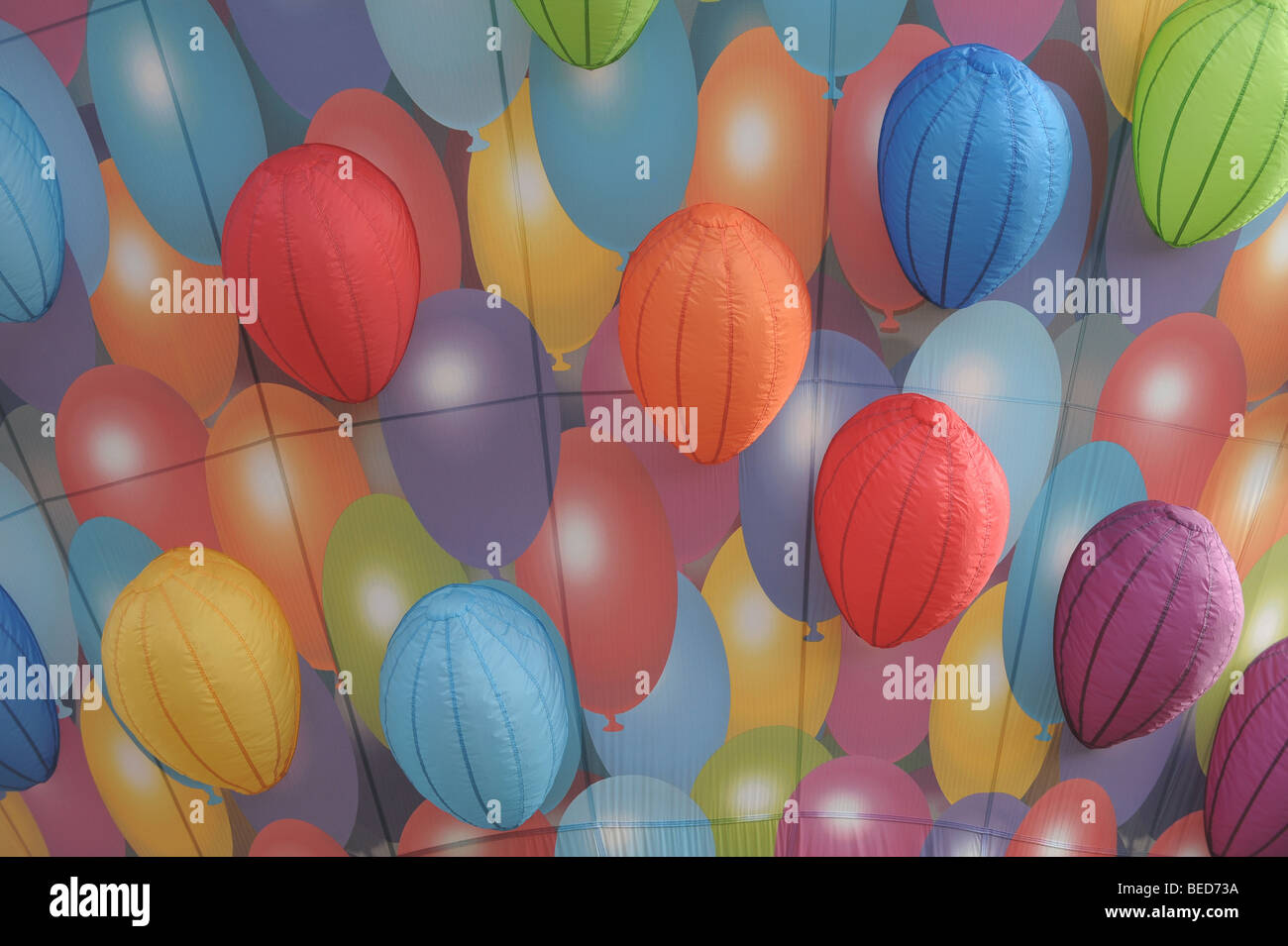 Ballons multicolores Banque D'Images