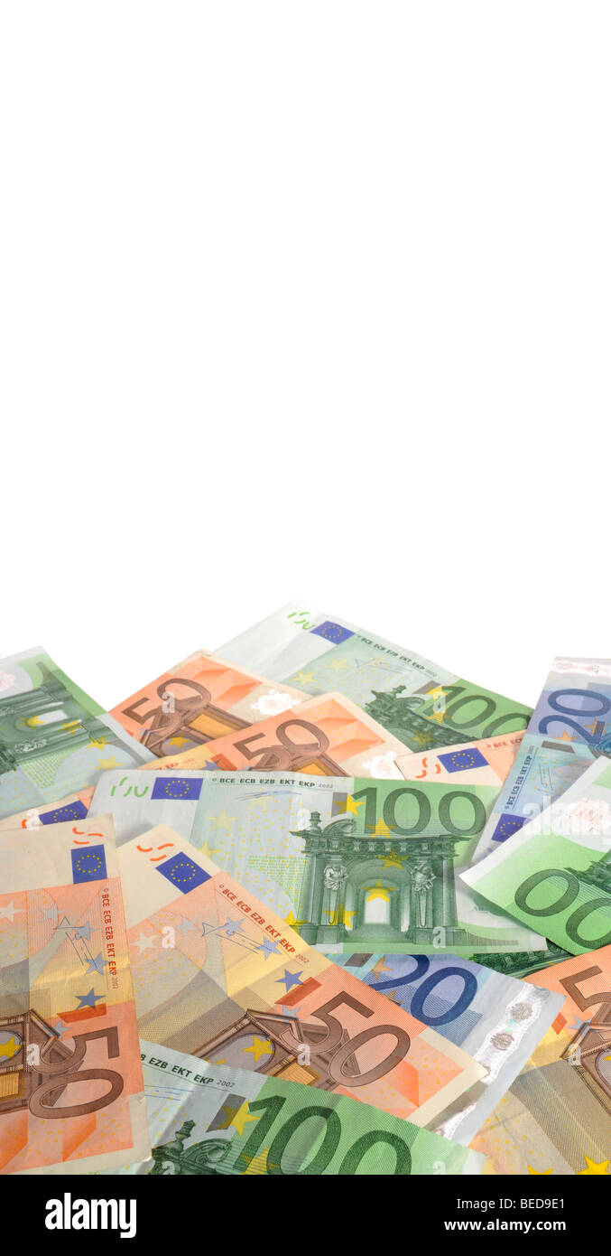 Billets, euro Banque D'Images