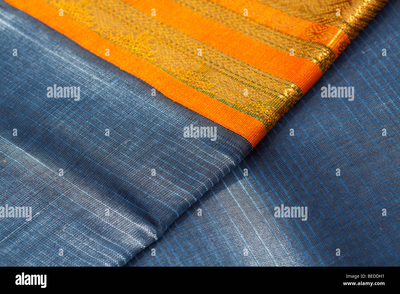 Saris en soie indienne close up. Contexte Banque D'Images