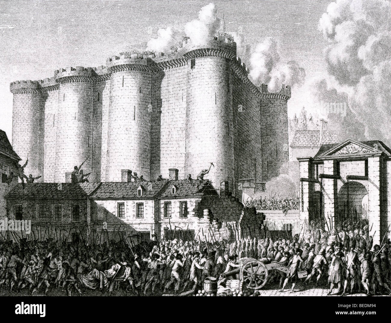 Prise de la Bastille, Paris. 14 Juillet 1789 Banque D'Images