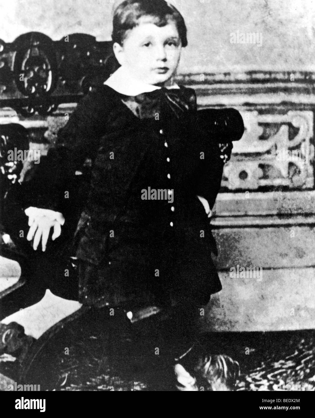 Portrait d'une jeune Albert Einstein Banque D'Images