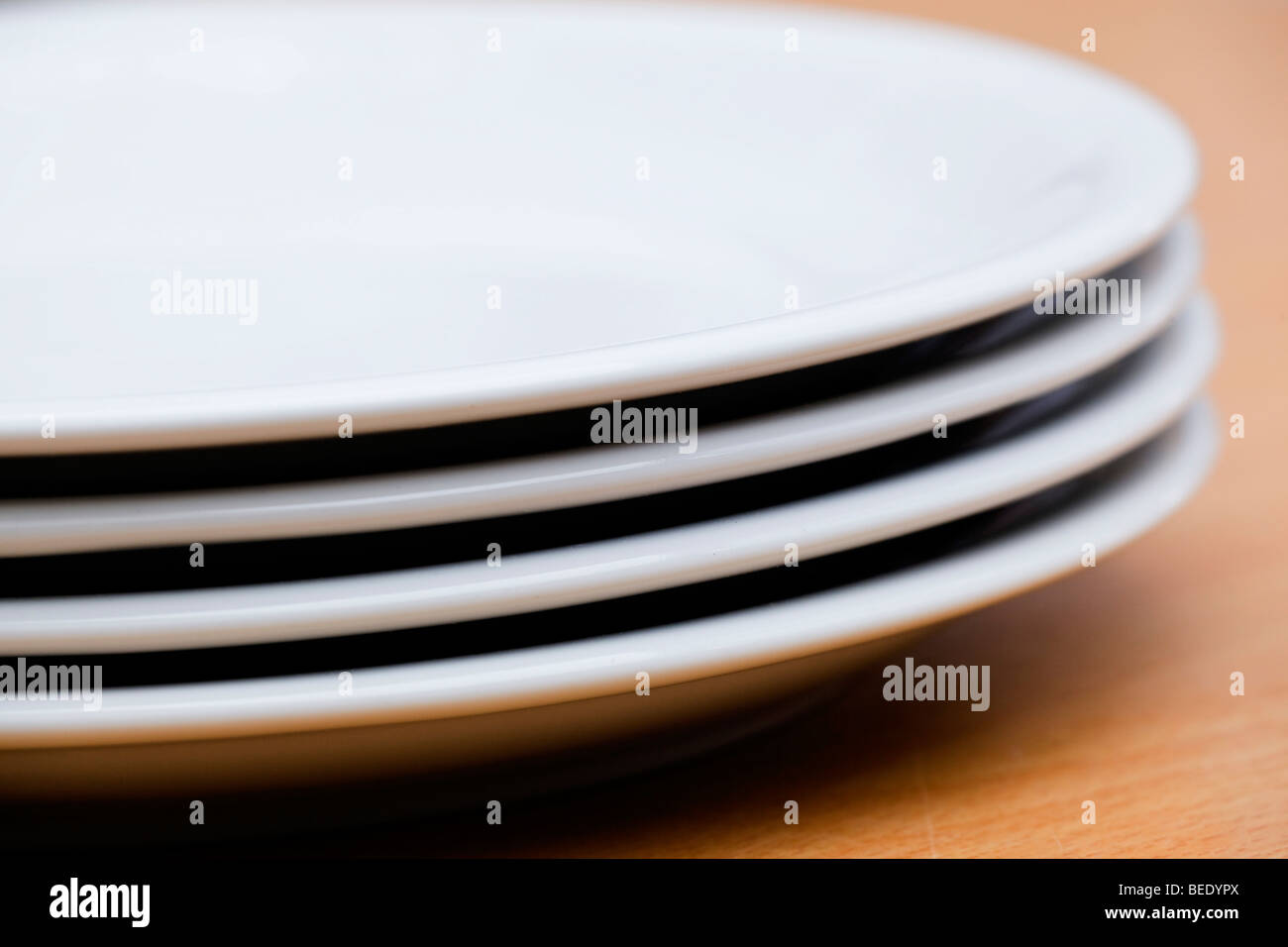 Assiettes plates Banque D'Images