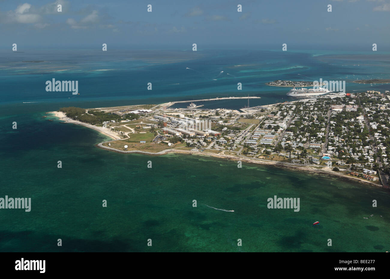 Photo aérienne de Key West en Floride Banque D'Images
