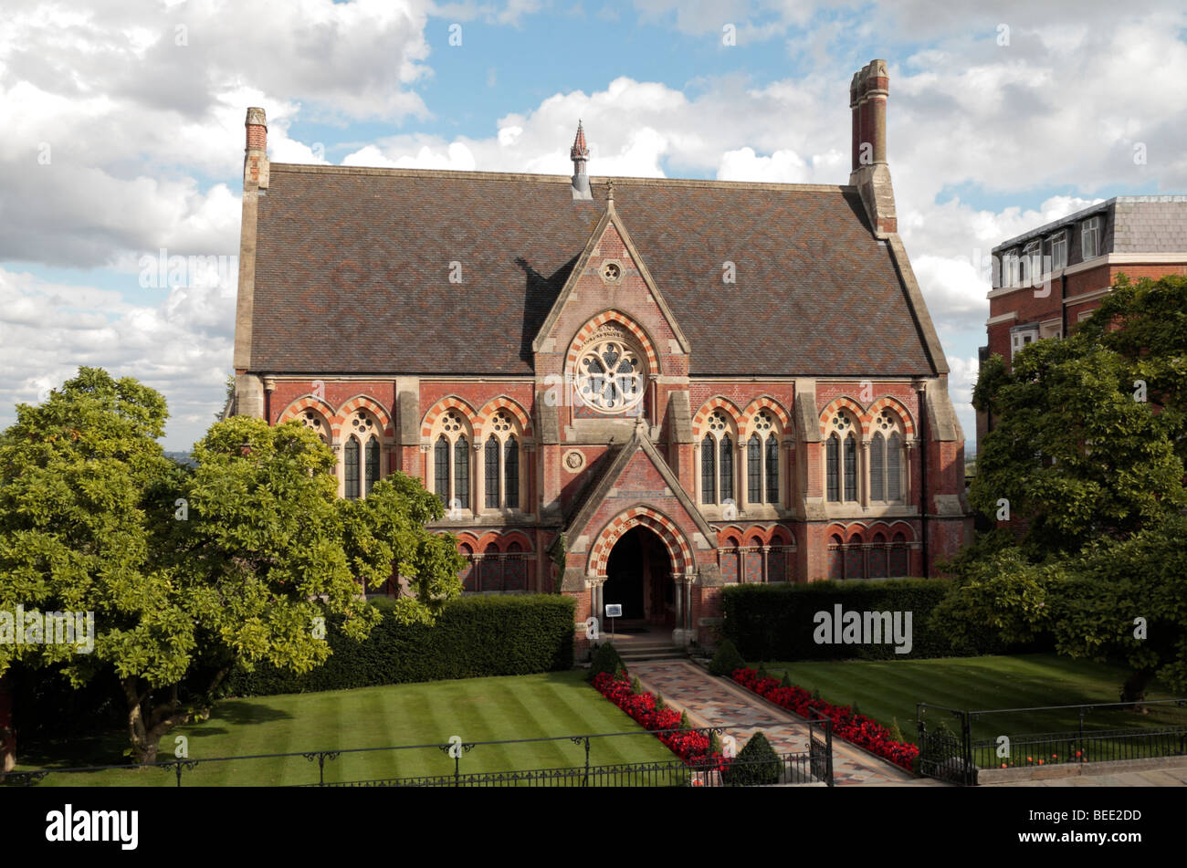 La bibliothèque de Vaughan, qui fait partie de la célèbre école de Harrow, Harrow on the Hill, Middlesex, Royaume-Uni. Banque D'Images