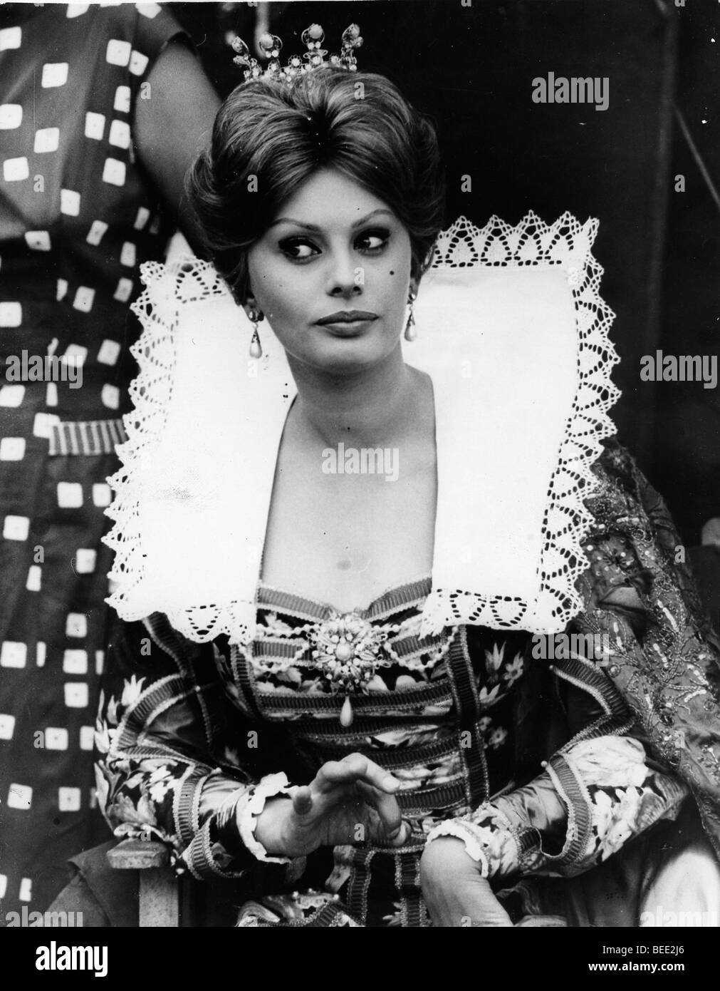 Actrice Sophia Loren dans une scène de 'La baie de Naples" Banque D'Images