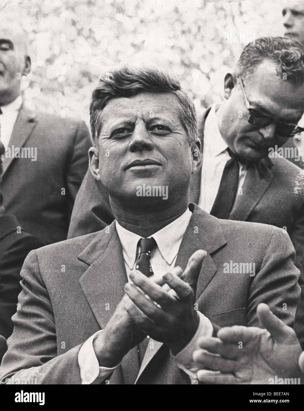 Oct 12, 1960 ; New York, NY, USA ; Le président John F. Kennedy et FORTUNE PAPE lors d'un défilé de jour de Columbus. (Crédit Image : © Banque D'Images