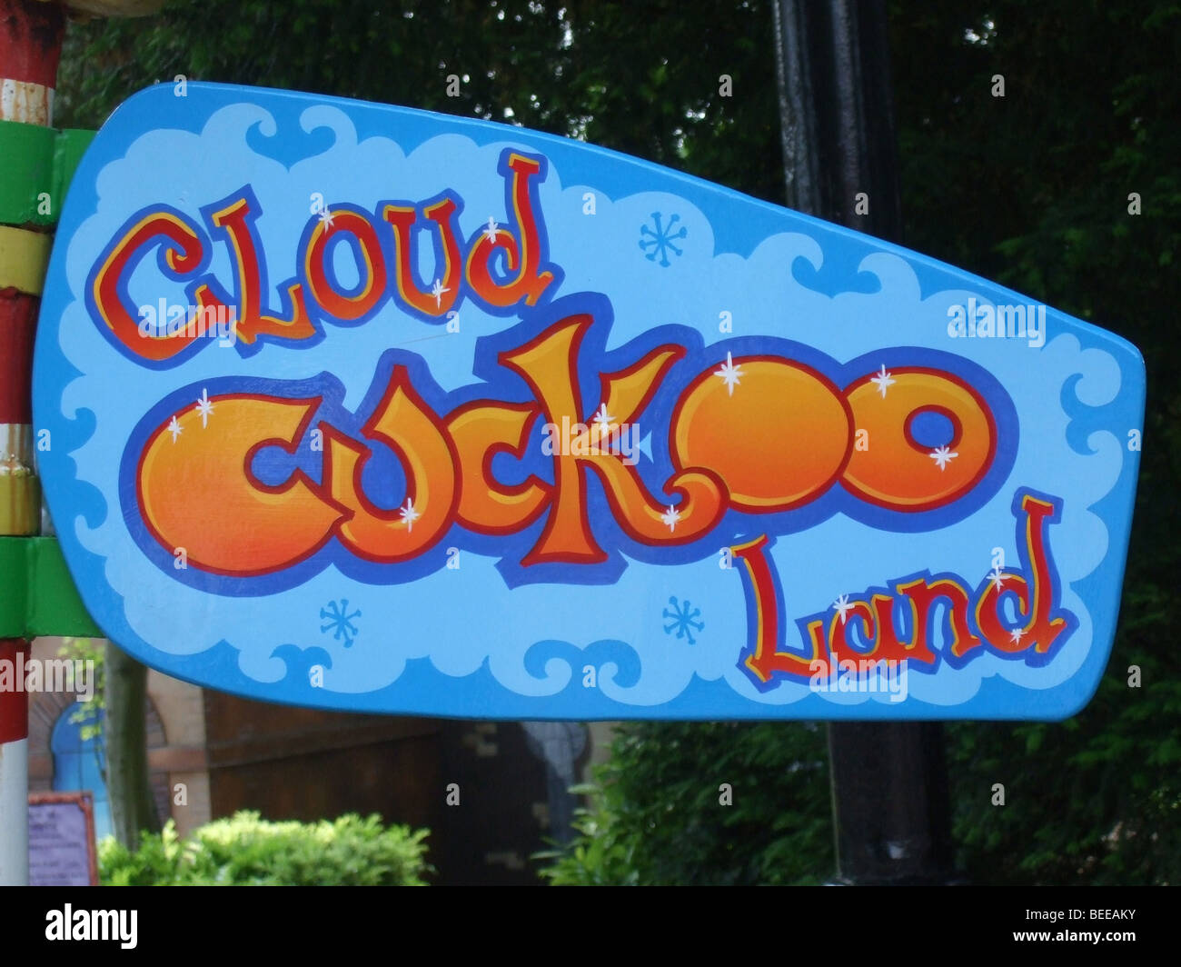 Cloud cuckoo land à Alton Towers Resort Banque D'Images