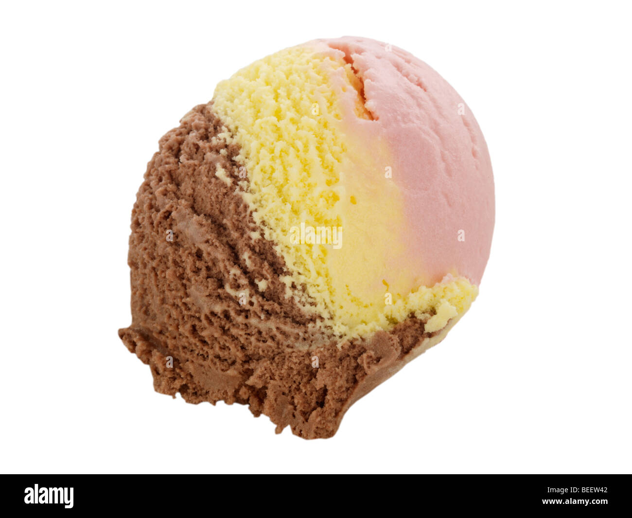 Boule de crème glacée napolitaine Photo Stock Alamy