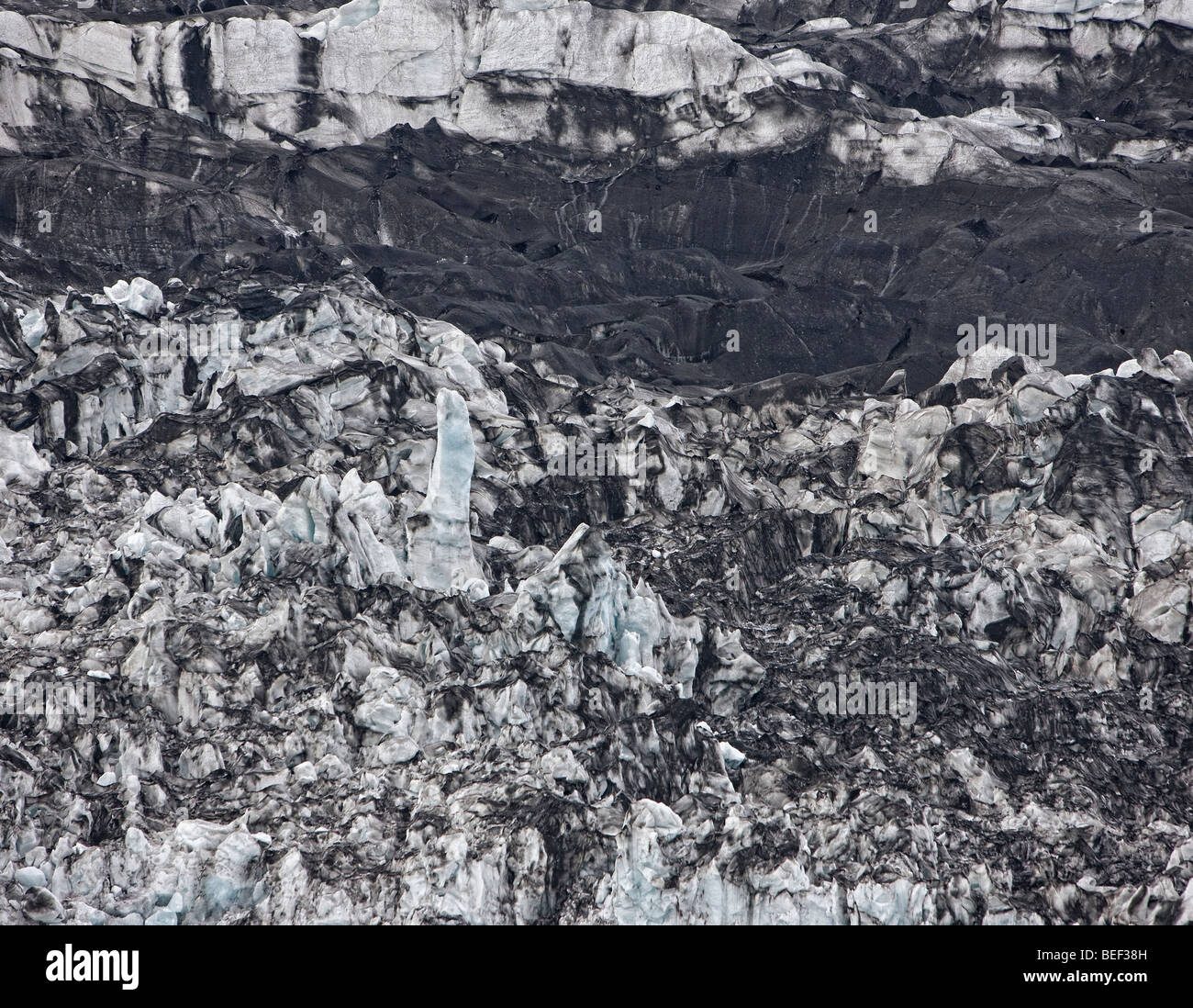 Vue aérienne de la flambée, Glaciaire Jokulsarlon, Breidamerkurjokull, calotte de glace, l'Islande Vatnajokull Banque D'Images Vue aérienne de la flambée, Glaciaire Jokulsarlon, Breidamerkurjokull, calotte de glace, l'Islande Vatnajokull Banque D'Images