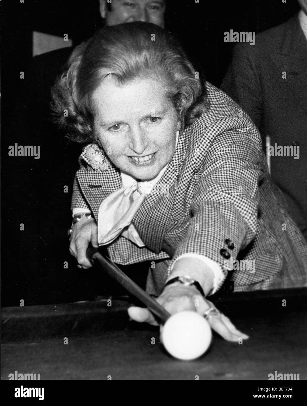 Le premier ministre Margaret Thatcher joue extérieure Banque D'Images