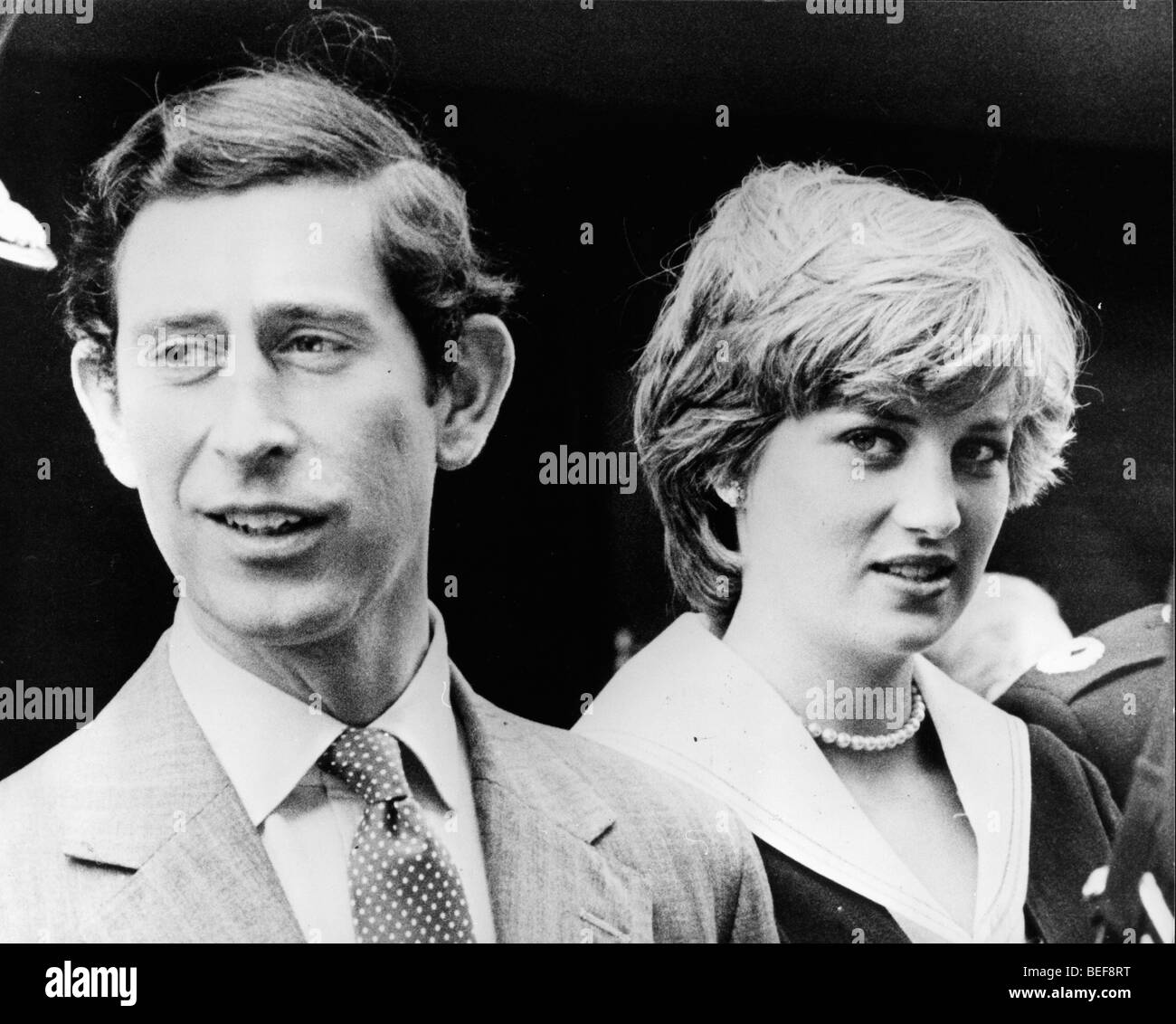 Le Prince Charles et la Princesse Diana visiter Constabulary Siège Banque D'Images