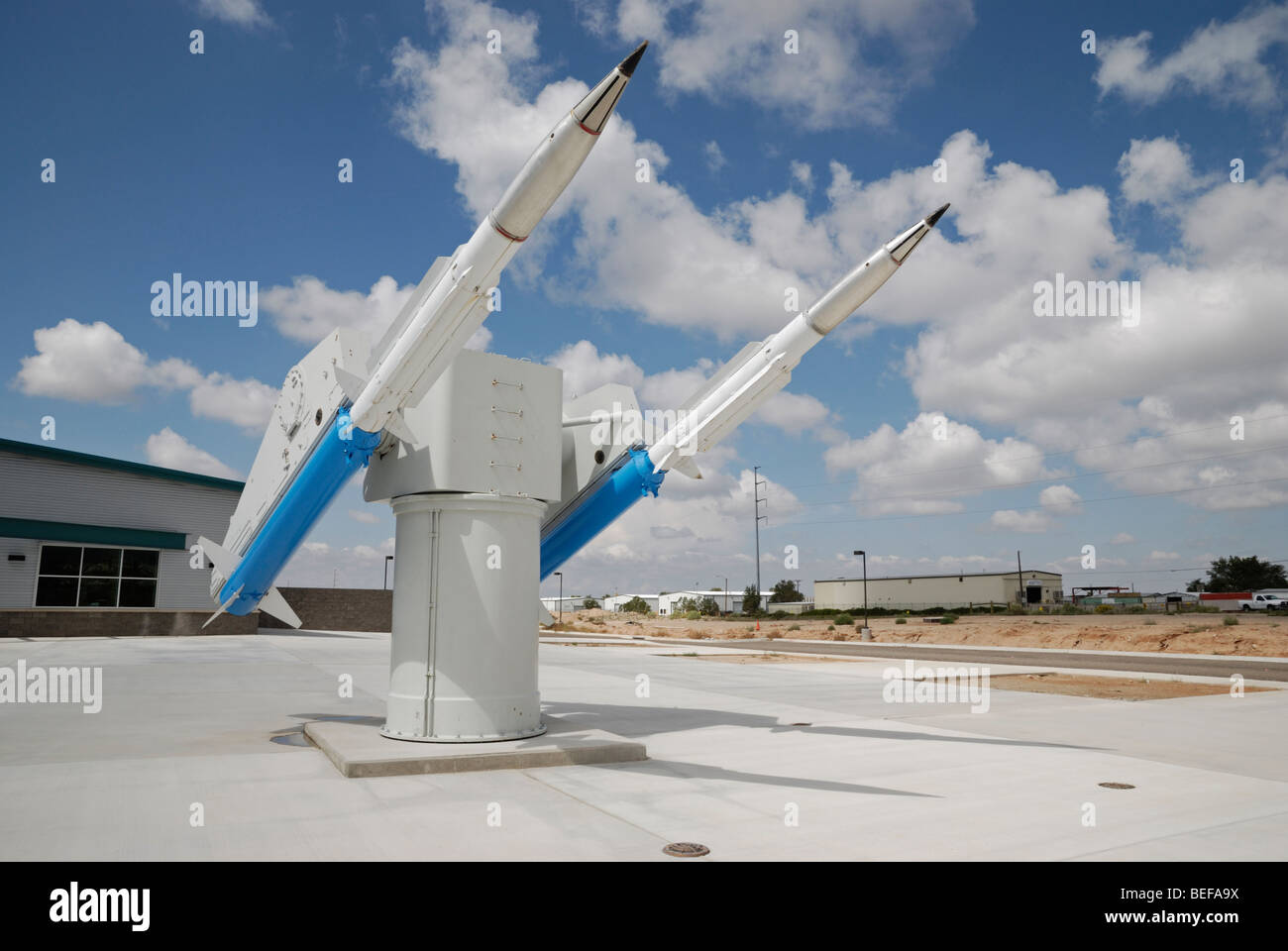 Convair RIM-2 Terrier des missiles sol-air au Musée National de la science nucléaire et Histoire, Albuquerque, Nouveau Mexique, USA. Banque D'Images