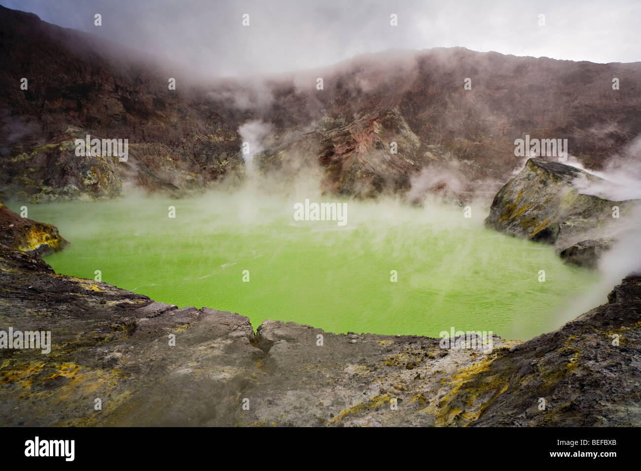 Lac Crater, Whakaari / White Island, Bay of Plenty, Nouvelle-Zélande Banque D'Images