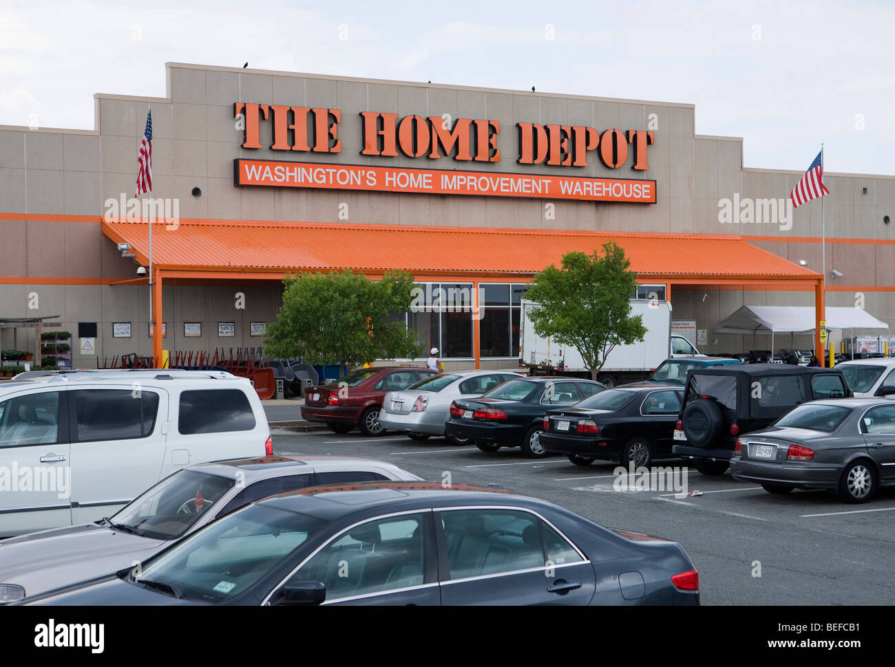 Un emplacement de vente au détail de Home Depot à Washington, DC. Banque D'Images