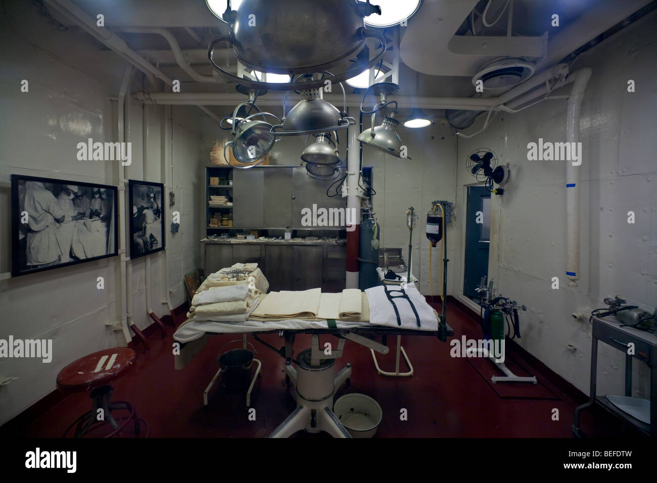 L'urgence de l'infirmerie de l'USS North Carolina Banque D'Images