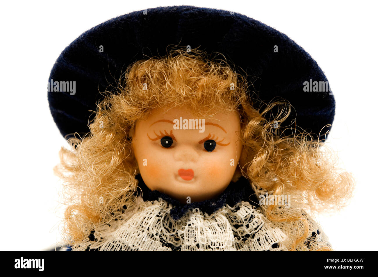 Portrait d'une vieille poupée de porcelaine Banque D'Images