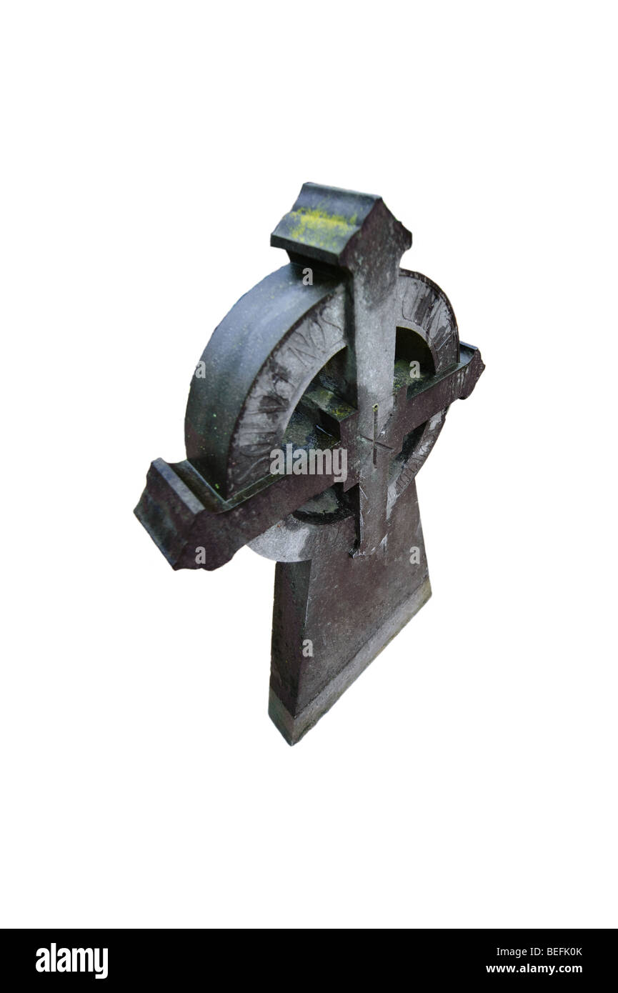 Croix celtique isolated on white Banque D'Images