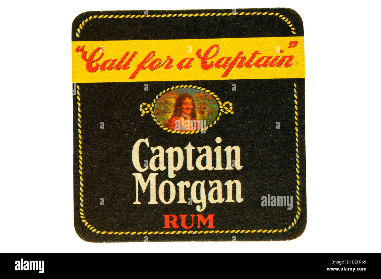 Appel à un capitaine rhum Captain Morgan Banque D'Images