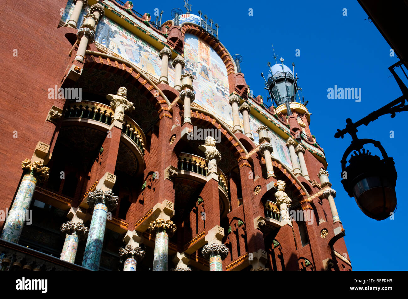 Palau de la Musica Catalana par Lluís Domènech i Montaner. Barcelone. Espagne Banque D'Images