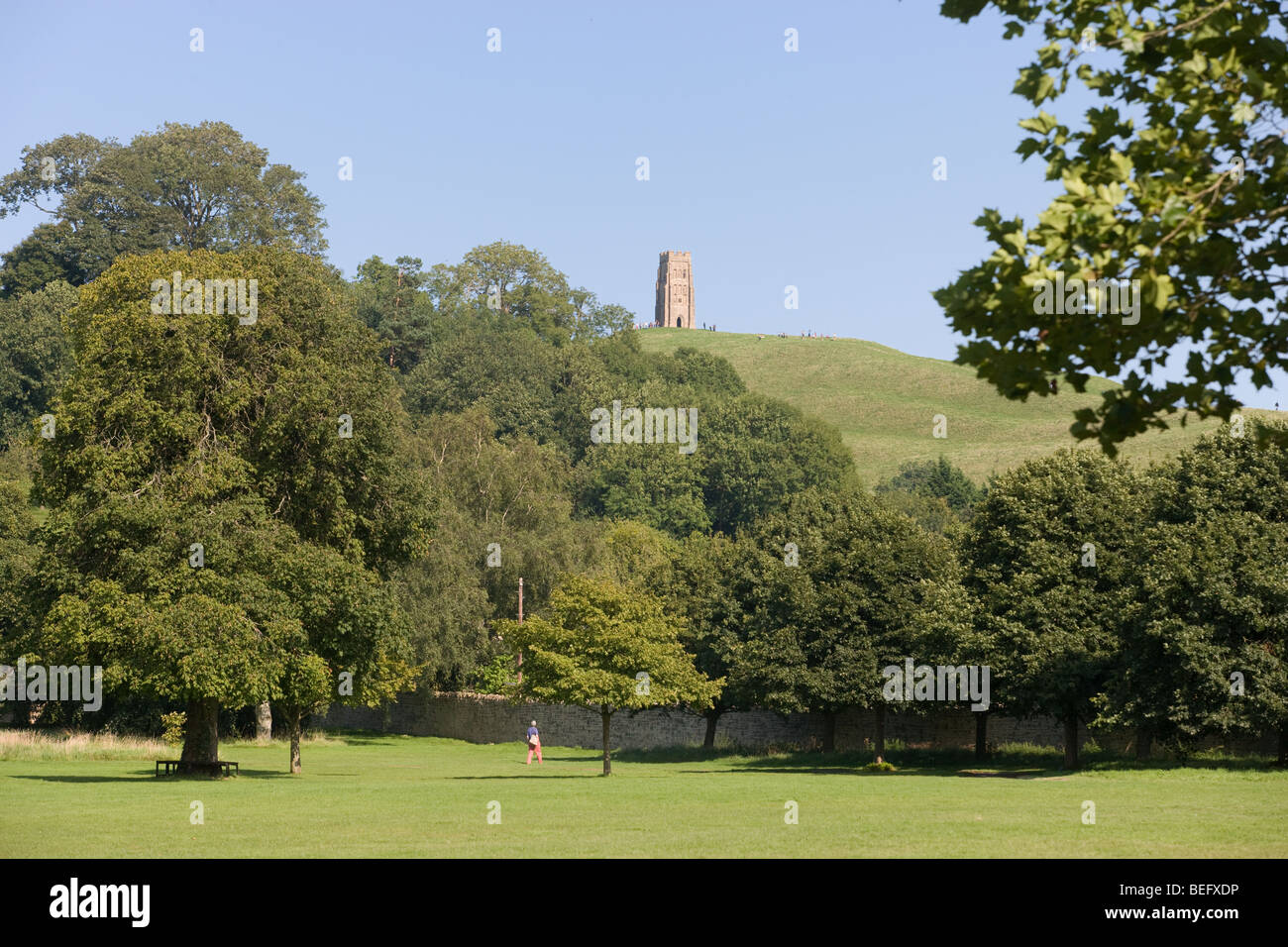 Somerset Glastonbury Tor Banque D'Images