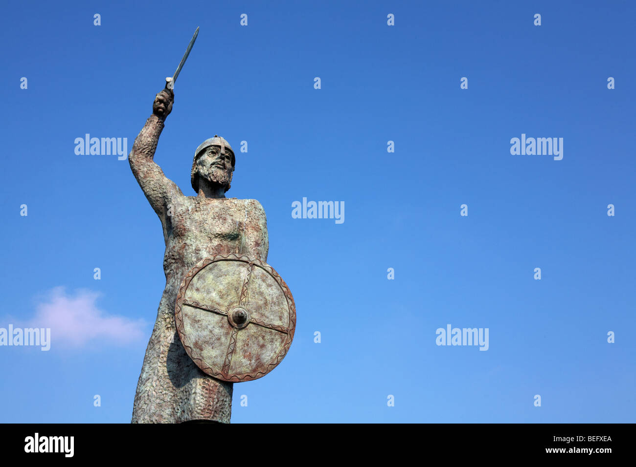 Grande-bretagne Angleterre Essex Maldon Byrhtnoth statue monument Angleterre Essex Maldon Lieu historique Bataille de Maldon AD991 Banque D'Images