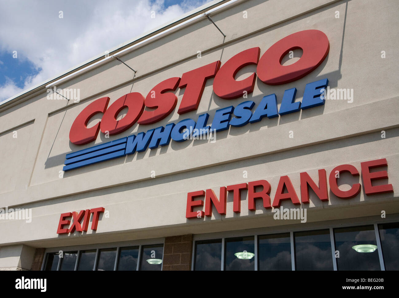 Un emplacement de vente au détail en vrac de Costco, dans le Maryland. Banque D'Images