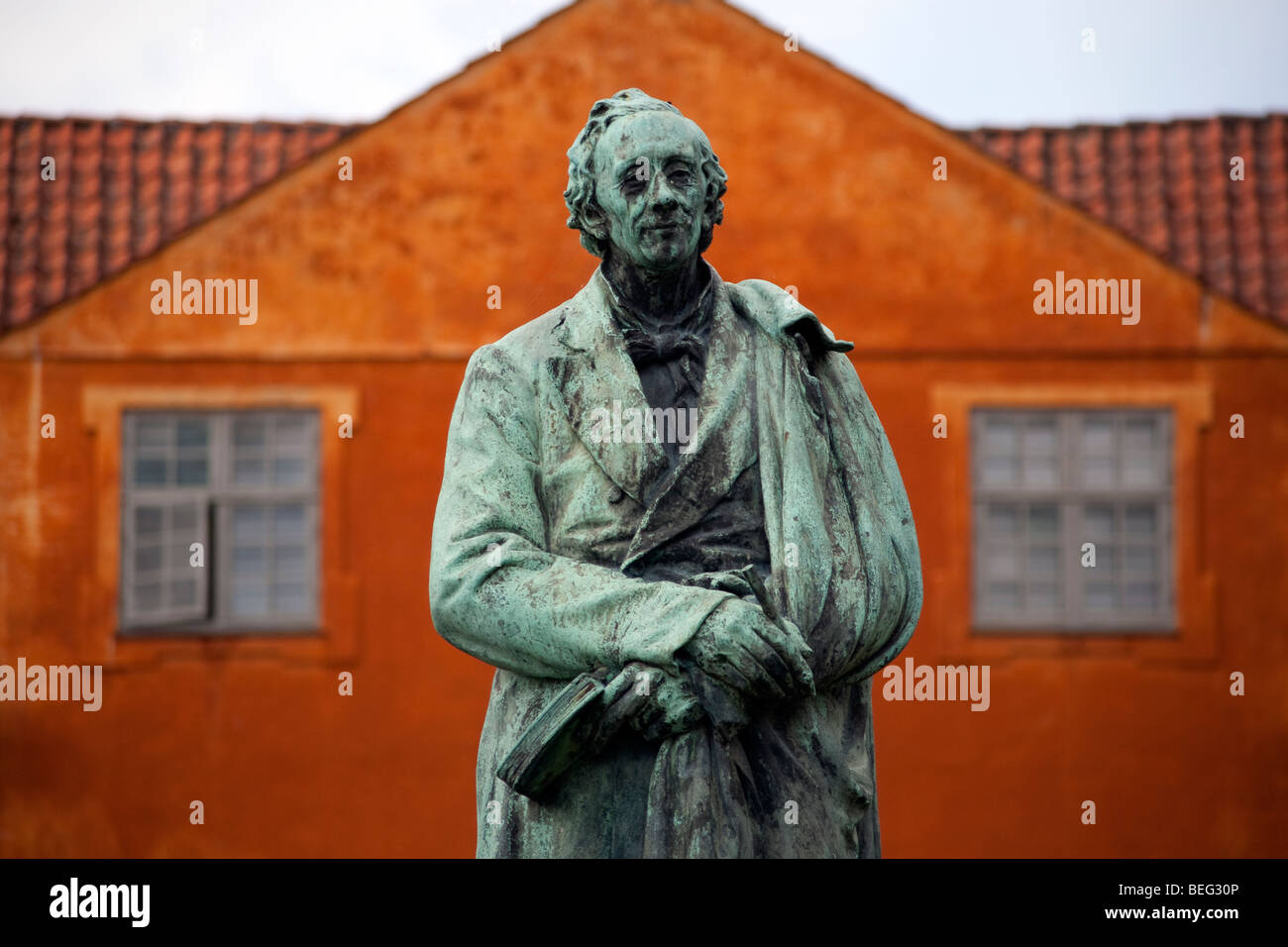 Statue de Hans Christian Andersen. Hans Christian Andersen Jardins. Odense, Fionie, Danemark, Scandinavie Banque D'Images