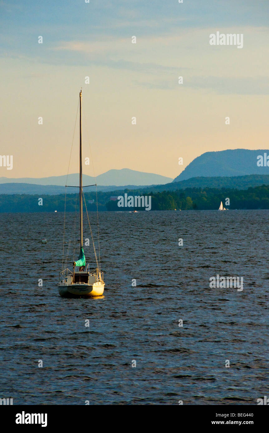 Le lac Memphrémagog Estrie Québec Canada Banque D'Images