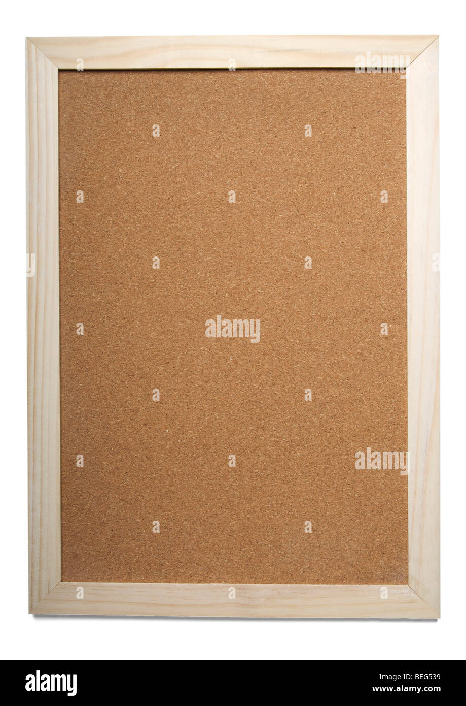 Message Board Cork sur fond blanc Banque D'Images