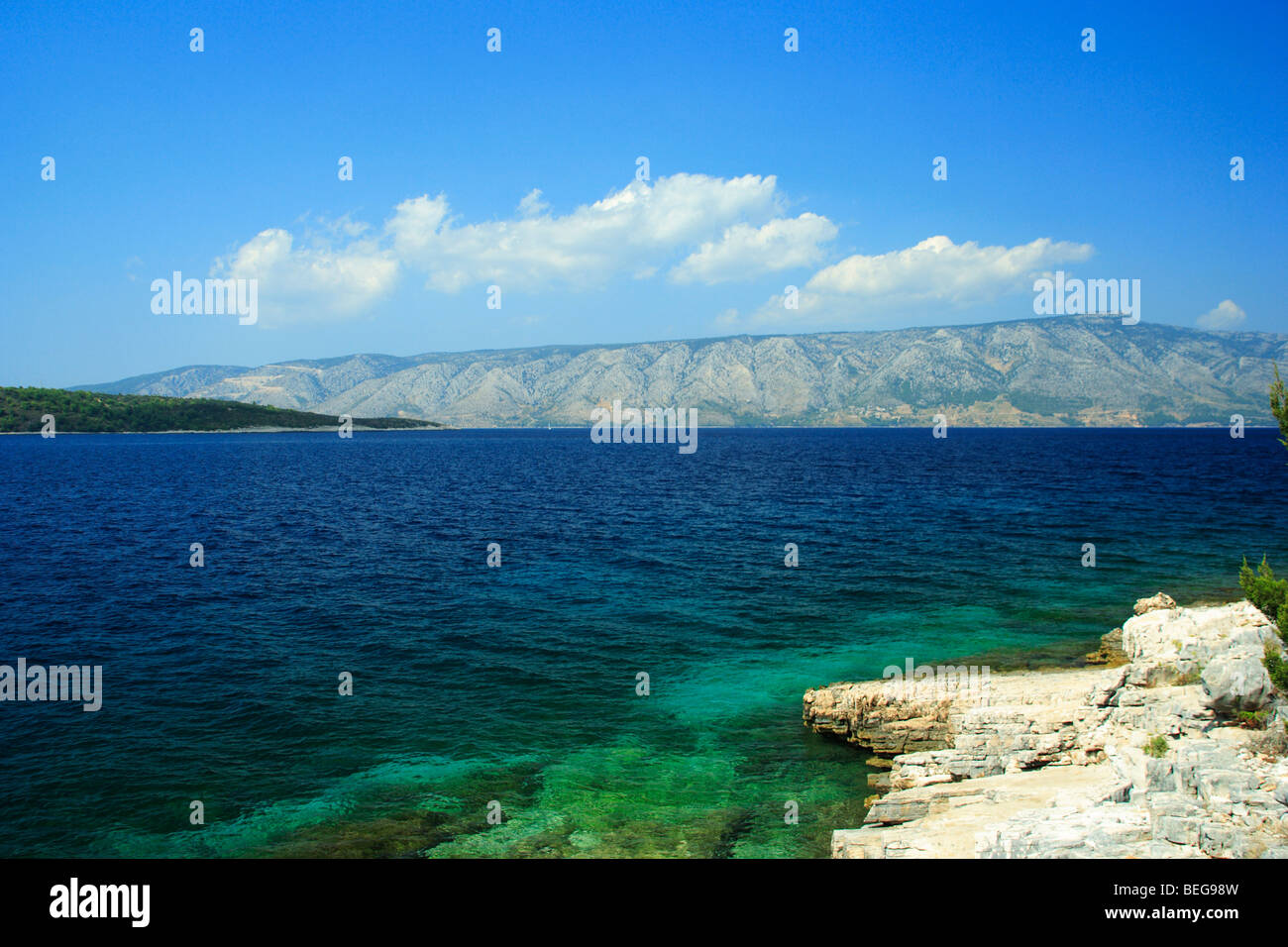 Digidaga Bay sur la péninsule de Kabal, île de Hvar, Croatie Banque D'Images