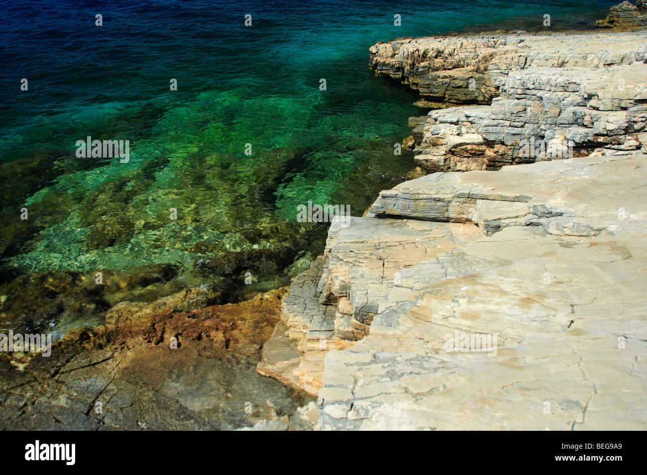 Digidaga Bay sur la péninsule de Kabal, île de Hvar, Croatie Banque D'Images