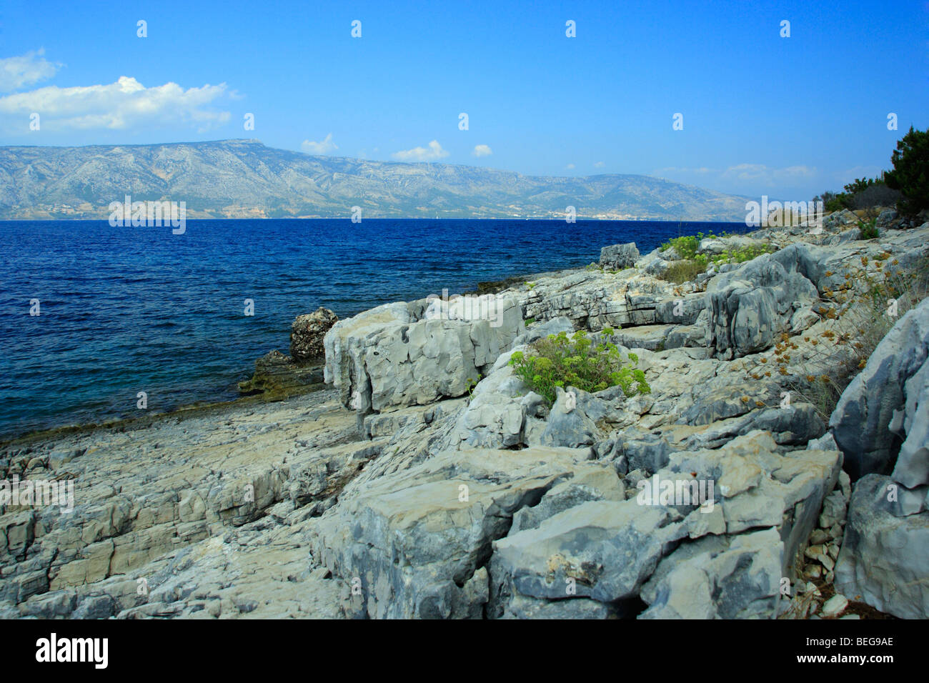 Digidaga Bay sur la péninsule de Kabal, île de Hvar, Croatie Banque D'Images