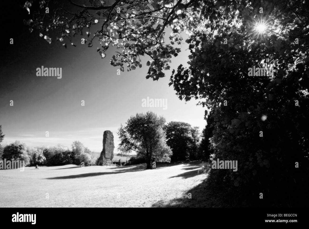 Les ruines de Bramber Castle dans le Sussex UK Banque D'Images