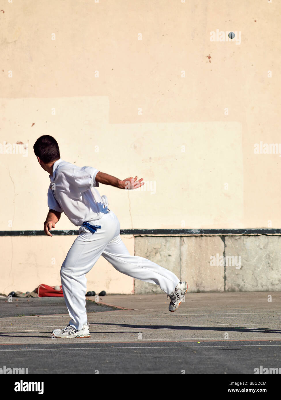 La pelote à la main au pays Basque, France. Banque D'Images