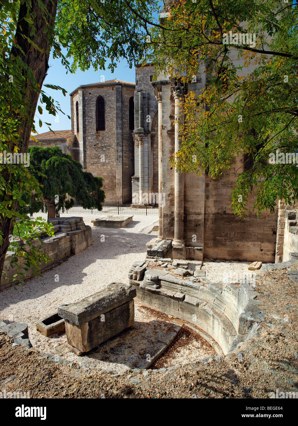 L'abbaye de Saint Gilles et monastory, France. Banque D'Images